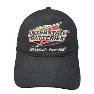 Interstate Batteries Strapback Baseball Cap Black OS Adjustable Embroidered